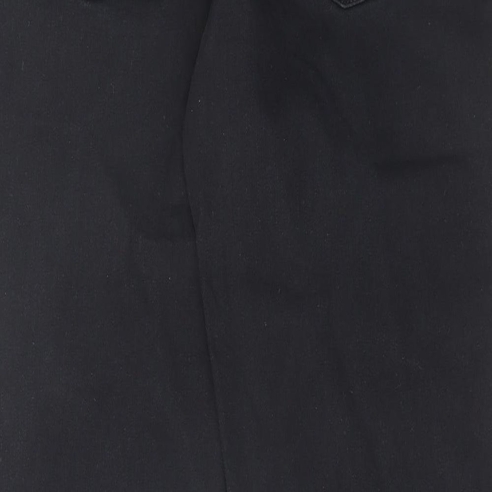 NEXT Mens Black Cotton Straight Jeans Size 32 in L31 in Regular Zip