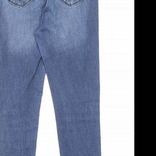 Red Herring Womens Blue Cotton Skinny Jeans Size 12 L24 in Regular Zip