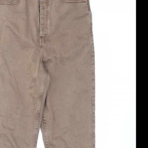 River Island Womens Brown Cotton Tapered Jeans Size 12 L26 in Regular Button