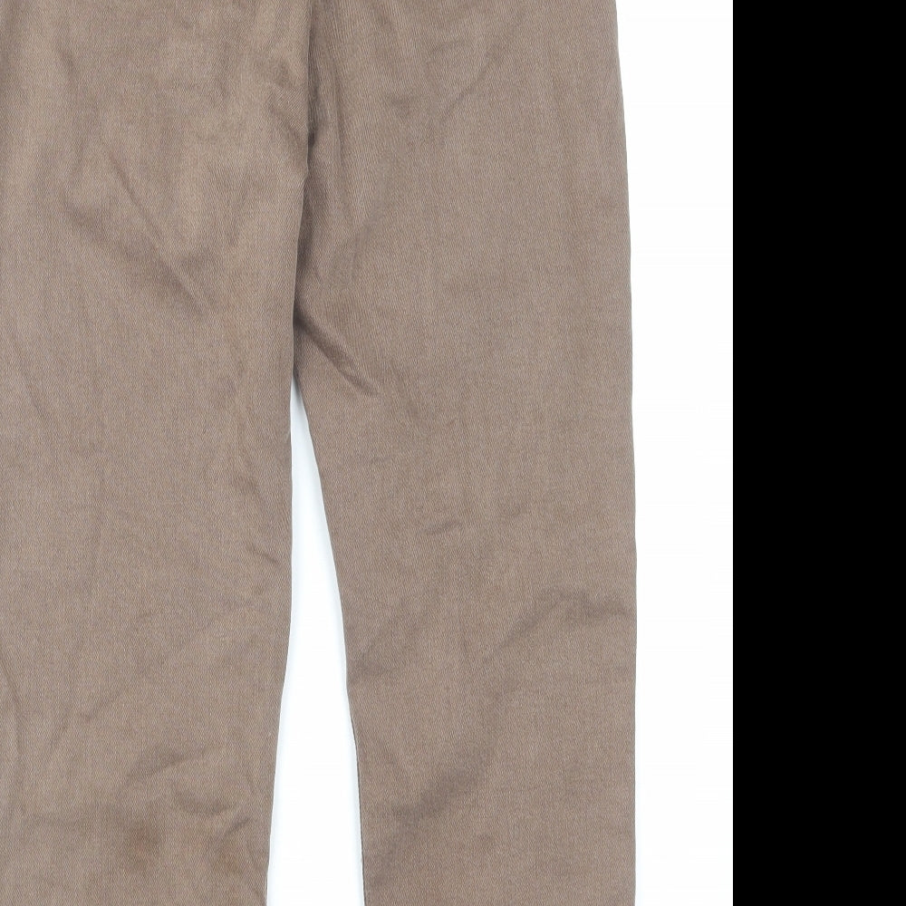 River Island Womens Brown Cotton Tapered Jeans Size 12 L26 in Regular Button