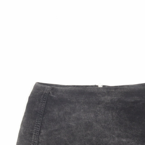 BDG Womens Grey Cotton Mini Skirt Size XS Zip
