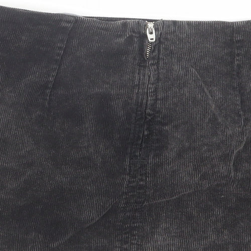 BDG Womens Grey Cotton Mini Skirt Size XS Zip