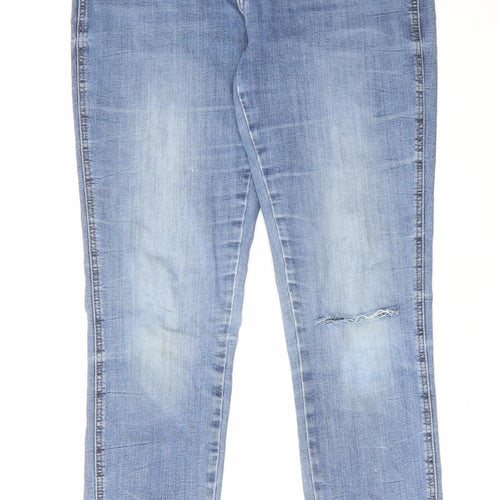 Red Button Womens Blue Cotton Skinny Jeans Size 10 L29 in Regular Zip