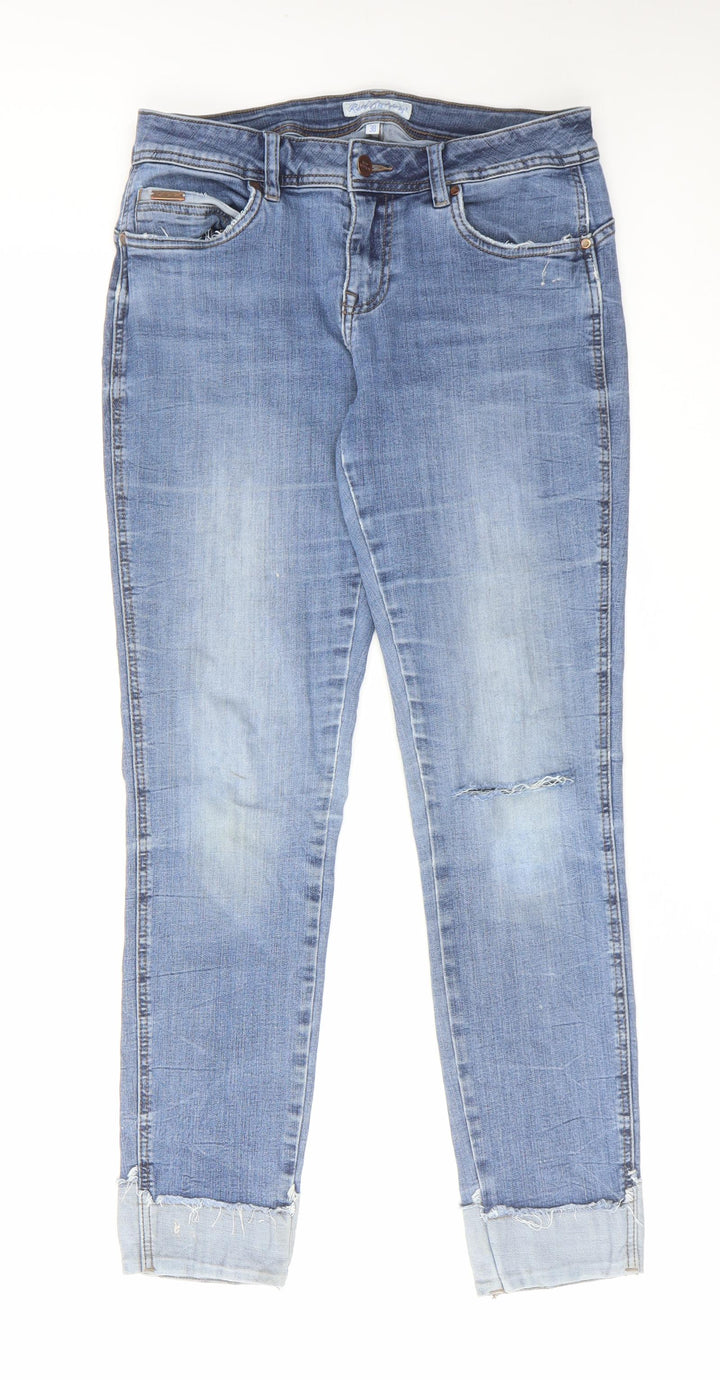 Red Button Womens Blue Cotton Skinny Jeans Size 10 L29 in Regular Zip