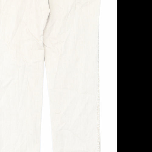 Bonita Womens Beige Cotton Straight Jeans Size 14 L29 in Regular Zip