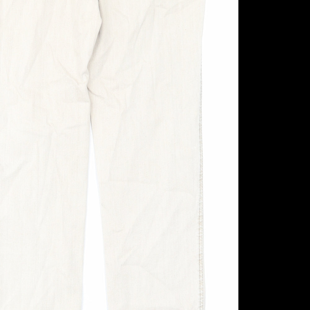 Bonita Womens Beige Cotton Straight Jeans Size 14 L29 in Regular Zip