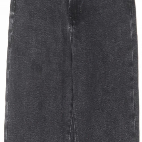 Stradivarius Womens Black Cotton Straight Jeans Size 8 L27 in Regular Zip