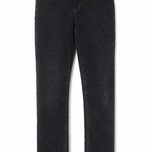 Marks and Spencer Girls Black Cotton Skinny Jeans Size 10-11 Years Regular Zip