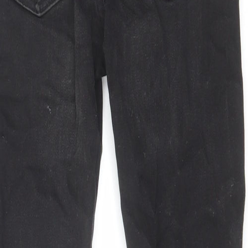 Marks and Spencer Girls Black Cotton Skinny Jeans Size 10-11 Years Regular Zip
