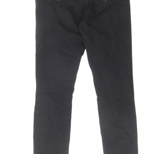 Missguided Womens Black Cotton Skinny Jeans Size 6 L27 in Regular Zip