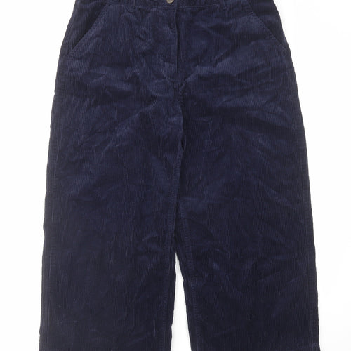 Fat Face Womens Blue Cotton Trousers Size 14 L24 in Regular Zip
