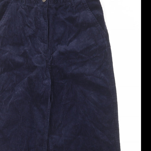 Fat Face Womens Blue Cotton Trousers Size 14 L24 in Regular Zip