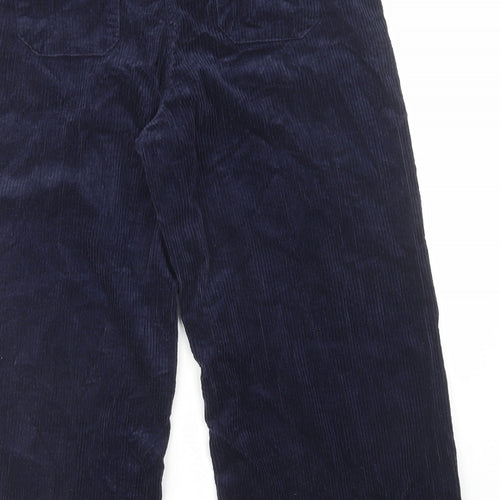 Fat Face Womens Blue Cotton Trousers Size 14 L24 in Regular Zip
