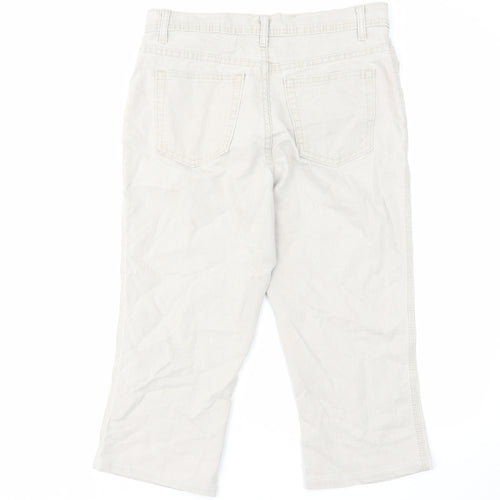 Marks and Spencer Womens Grey Cotton Skimmer Shorts Size 12 L18 in Regular Zip