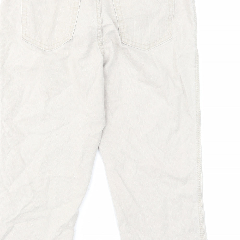 Marks and Spencer Womens Grey Cotton Skimmer Shorts Size 12 L18 in Regular Zip