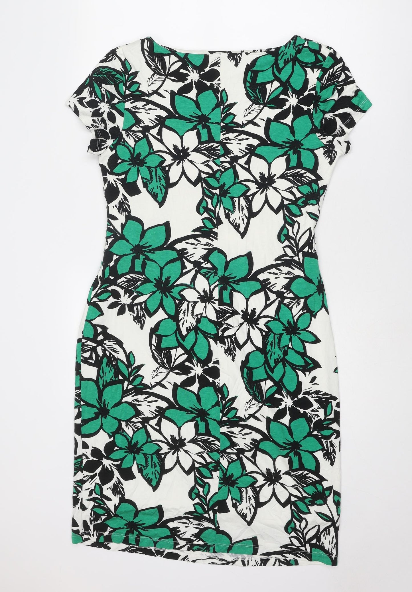 Roman Womens Multicoloured Floral Viscose Pencil Dress Size 18 Boat Neck Pullover