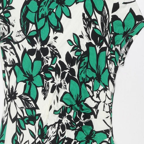 Roman Womens Multicoloured Floral Viscose Pencil Dress Size 18 Boat Neck Pullover