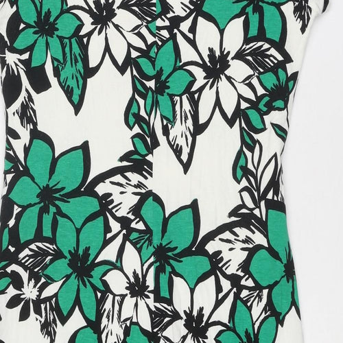 Roman Womens Multicoloured Floral Viscose Pencil Dress Size 18 Boat Neck Pullover