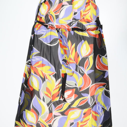 Roman Womens Multicoloured Geometric Polyester Maxi Size 16 Round Neck Button