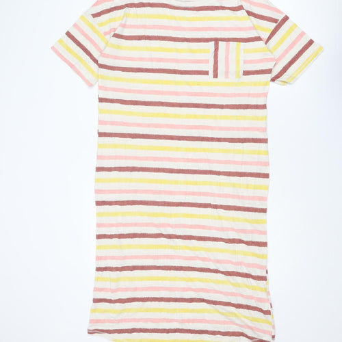 Marks and Spencer Womens Multicoloured Striped Cotton Top Dress Size M