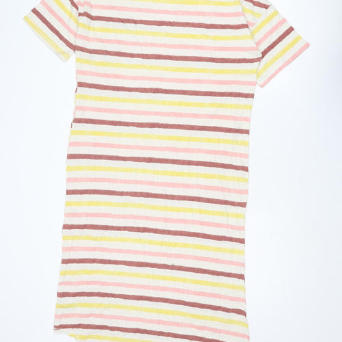 Marks and Spencer Womens Multicoloured Striped Cotton Top Dress Size M