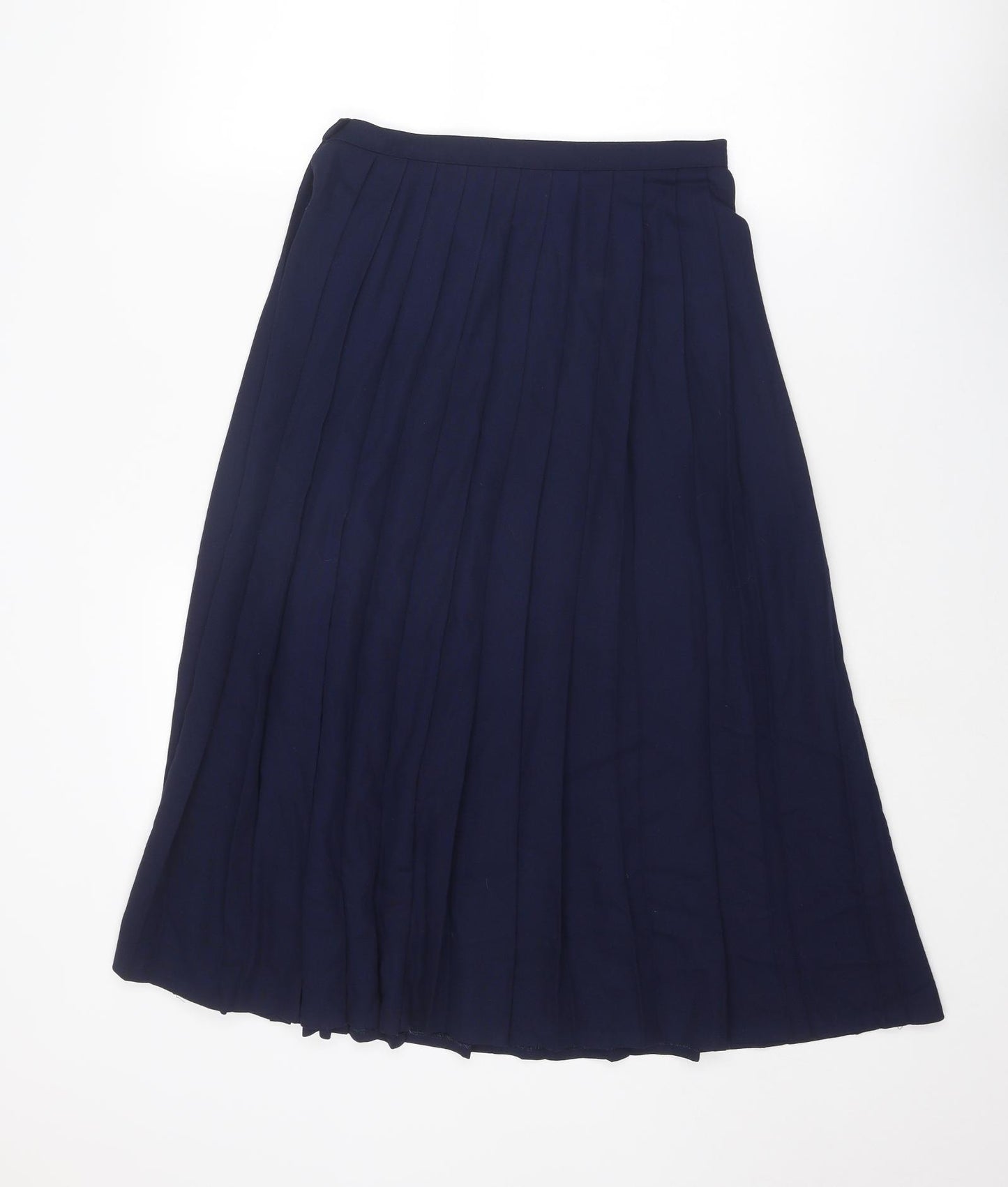 Eastex Womens Blue Polyester Pleated Skirt Size 10 Zip