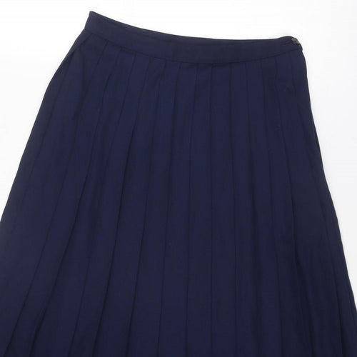 Eastex Womens Blue Polyester Pleated Skirt Size 10 Zip