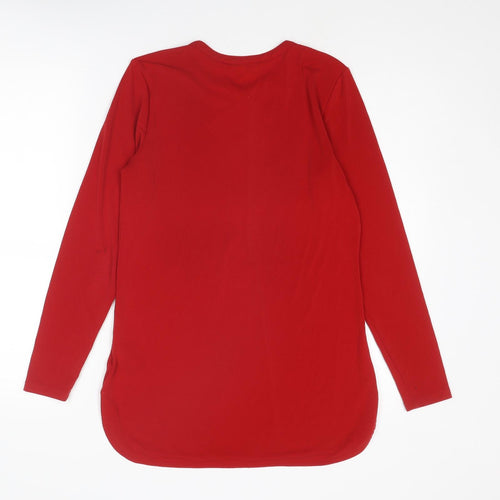Lauren Ralph Lauren Womens Red Polyester Basic T-Shirt Size XS Crew Neck