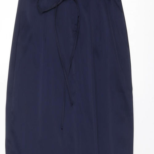 Oasis Womens Blue Polyester Ball Gown Size 10 Off the Shoulder Zip