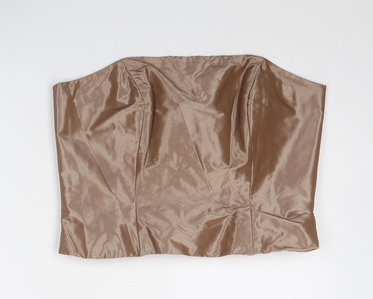 Vera Mont Womens Brown Polyester Cropped Tank Size 12 Off the Shoulder