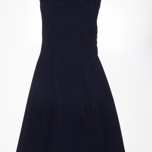 Klass Womens Blue Polyester Maxi Size 12 Round Neck Zip