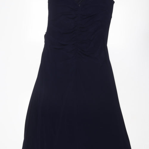 Klass Womens Blue Polyester Maxi Size 12 Round Neck Zip