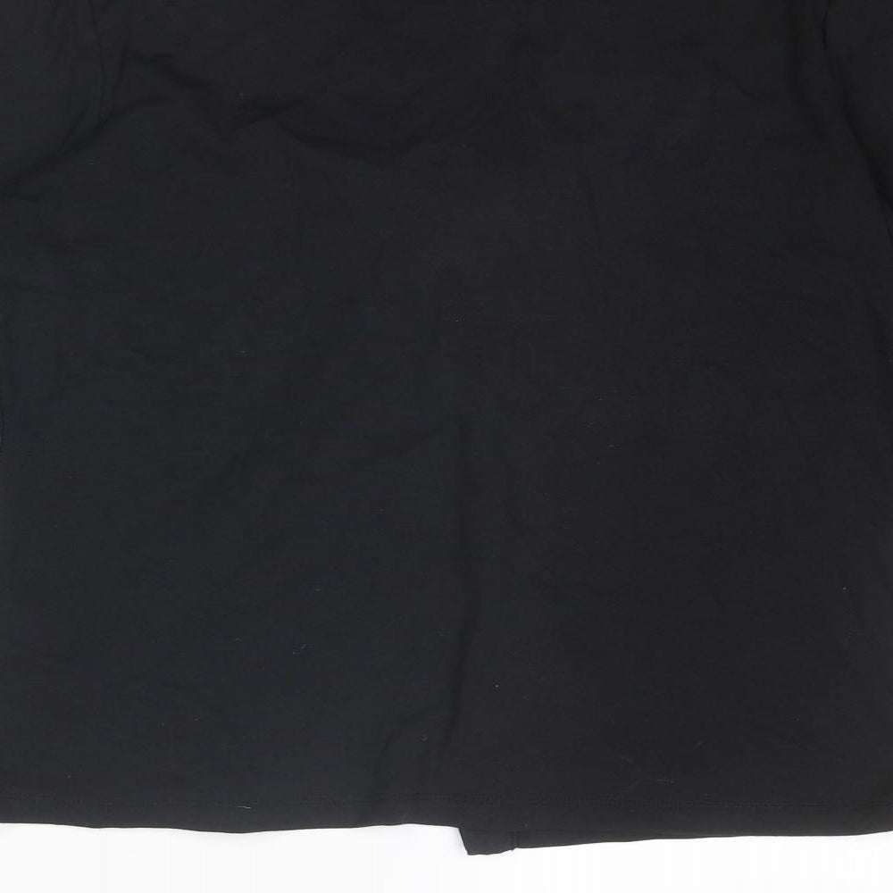 Boden Womens Black V-Neck Cotton Cardigan Jumper Size 14