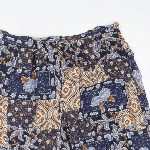 Damart Womens Multicoloured Geometric Viscose A-Line Skirt Size 20