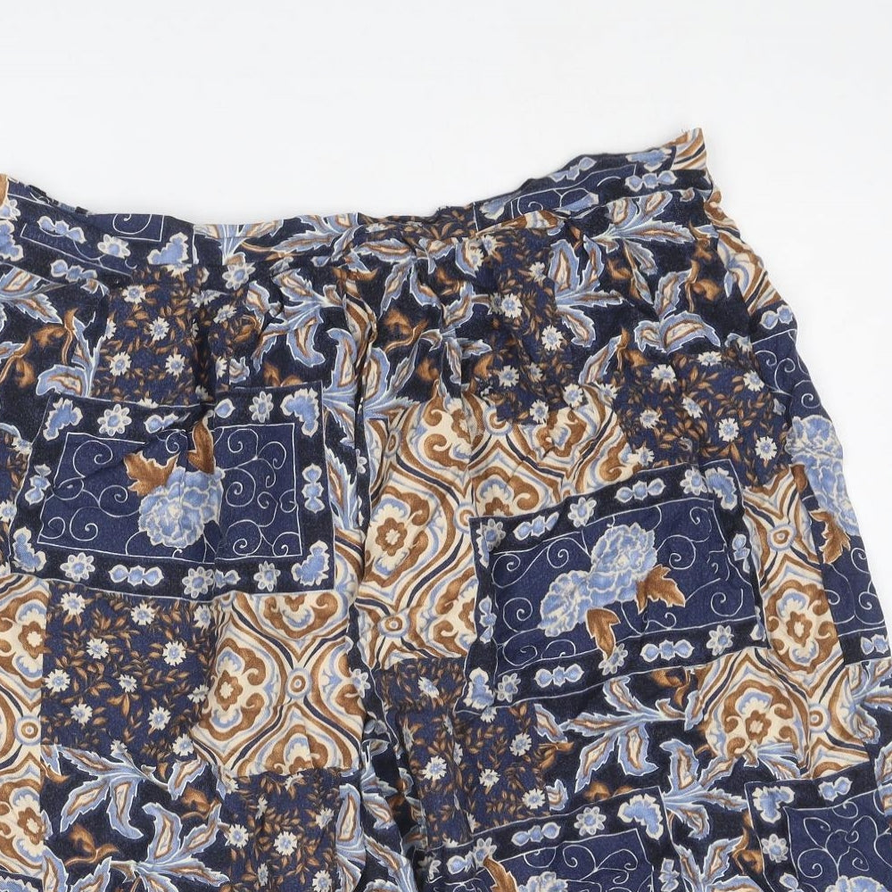 Damart Womens Multicoloured Geometric Viscose A-Line Skirt Size 20