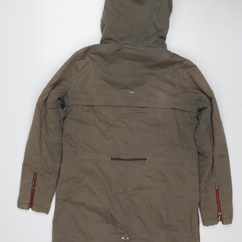 YFL Reserved Womens Brown Parka Coat Size 10 Zip
