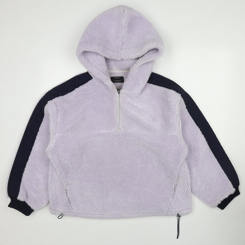 Bershka Womens Purple Polyester Pullover Hoodie Size M Pullover - Teddy Bear Style