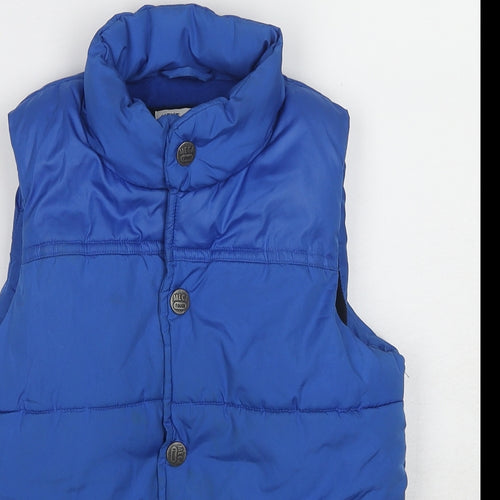 NEXT Boys Blue Gilet Jacket Size 5-6 Years Zip