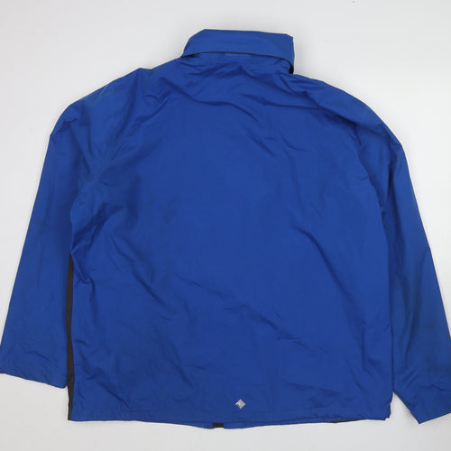 Regatta Mens Blue Rain Coat Jacket Size 3XL Zip