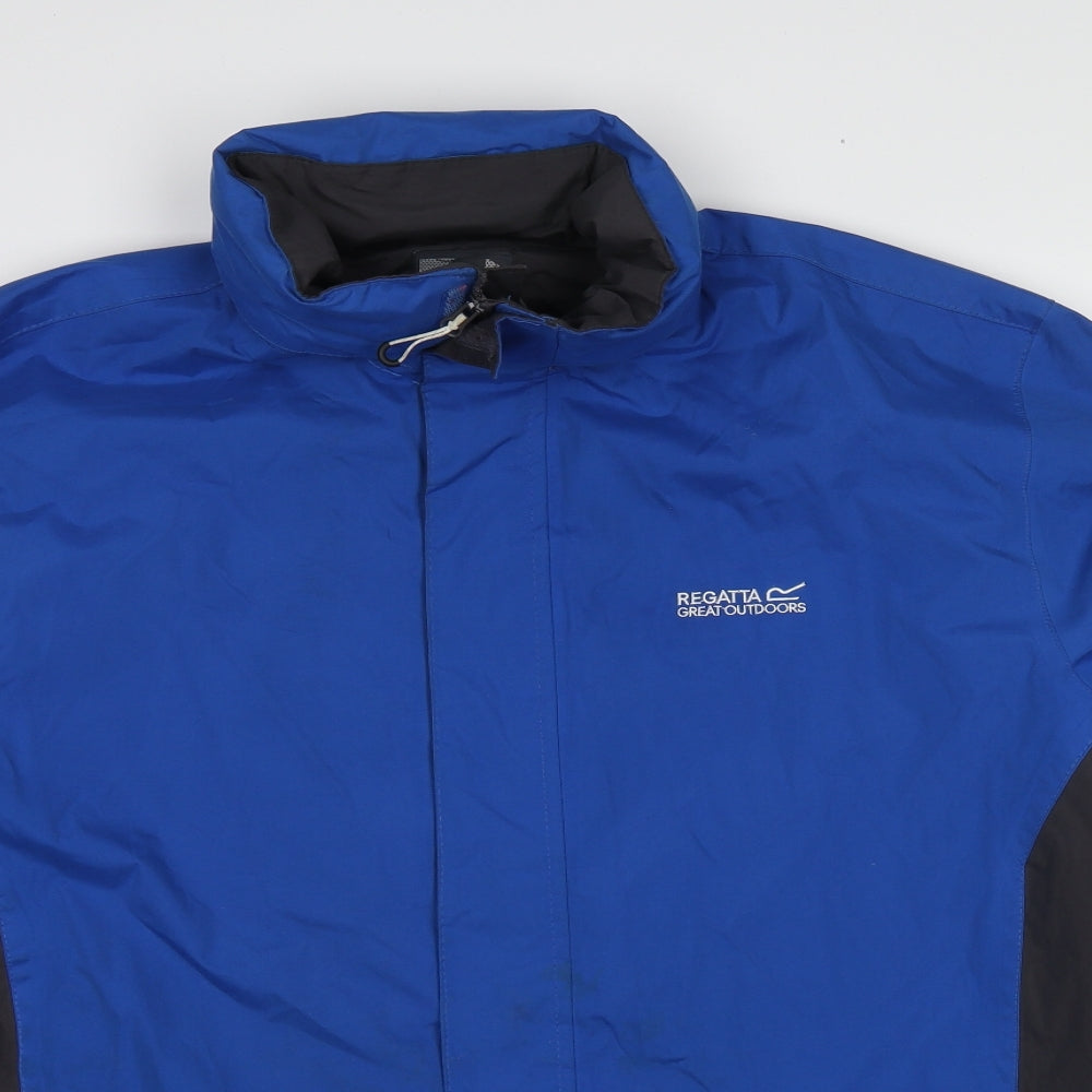Regatta Mens Blue Rain Coat Jacket Size 3XL Zip
