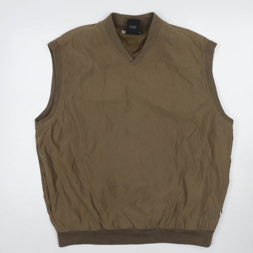 On Tour Mens Brown Polyester Vest Sweatshirt Size L