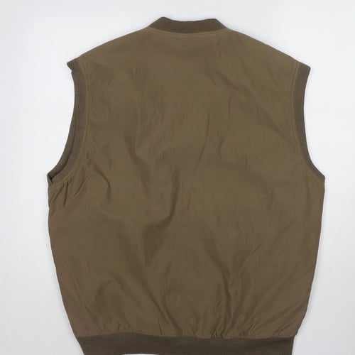 On Tour Mens Brown Polyester Vest Sweatshirt Size L