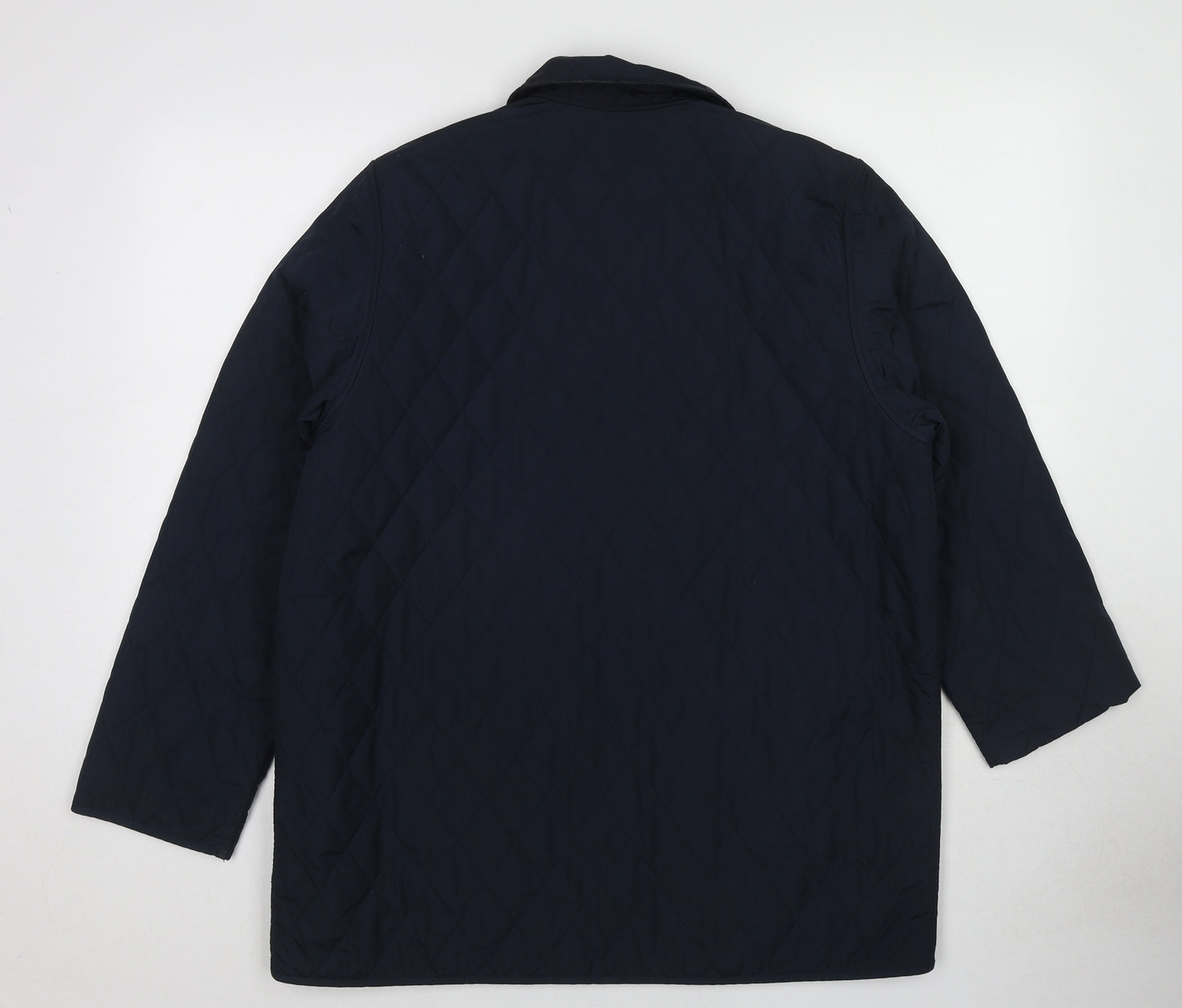 Marks and Spencer Womens Blue Quilted Jacket Size 14 Zip