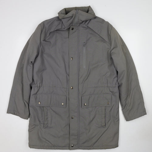 Canada Mens Grey Parka Jacket Size M Zip