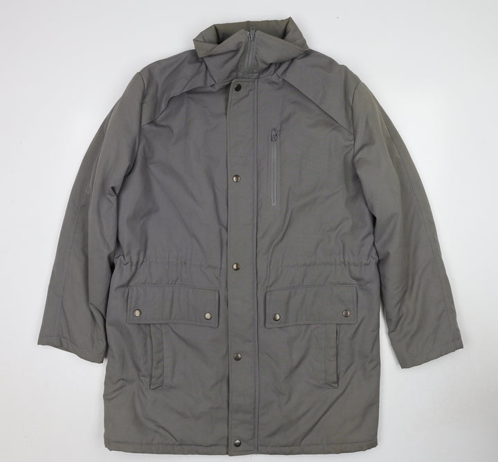 Canada Mens Grey Parka Jacket Size M Zip