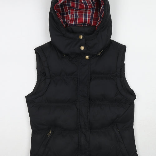 Brave Soul Womens Black Gilet Jacket Size 8 Zip