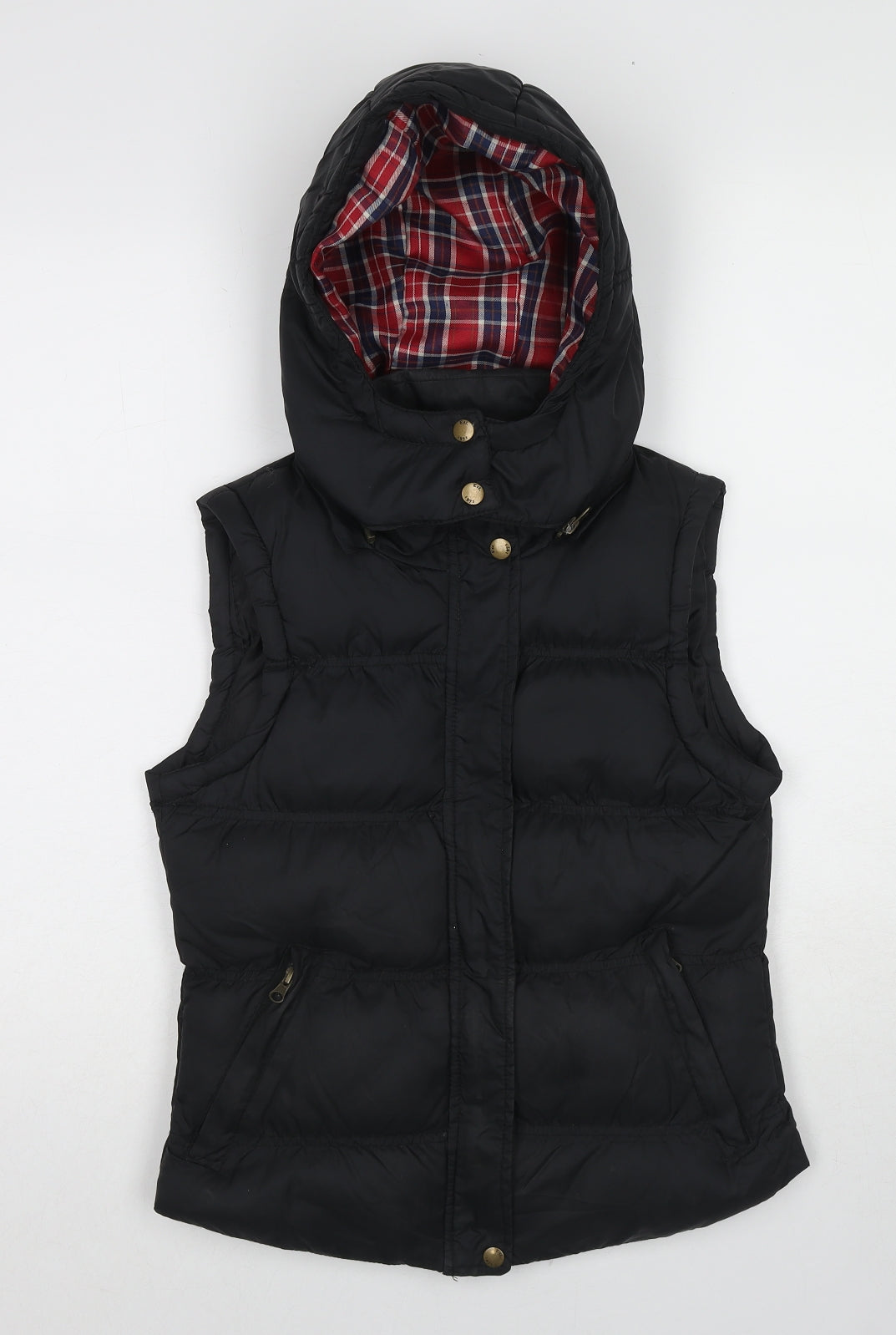 Brave Soul Womens Black Gilet Jacket Size 8 Zip