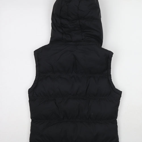 Brave Soul Womens Black Gilet Jacket Size 8 Zip