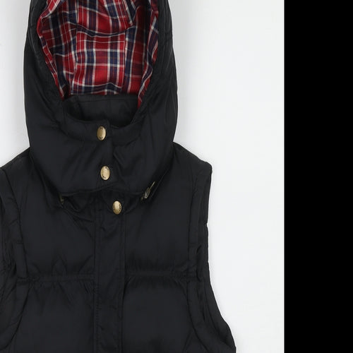 Brave Soul Womens Black Gilet Jacket Size 8 Zip
