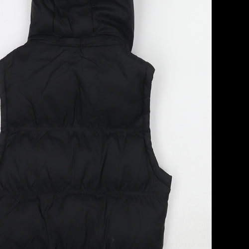 Brave Soul Womens Black Gilet Jacket Size 8 Zip